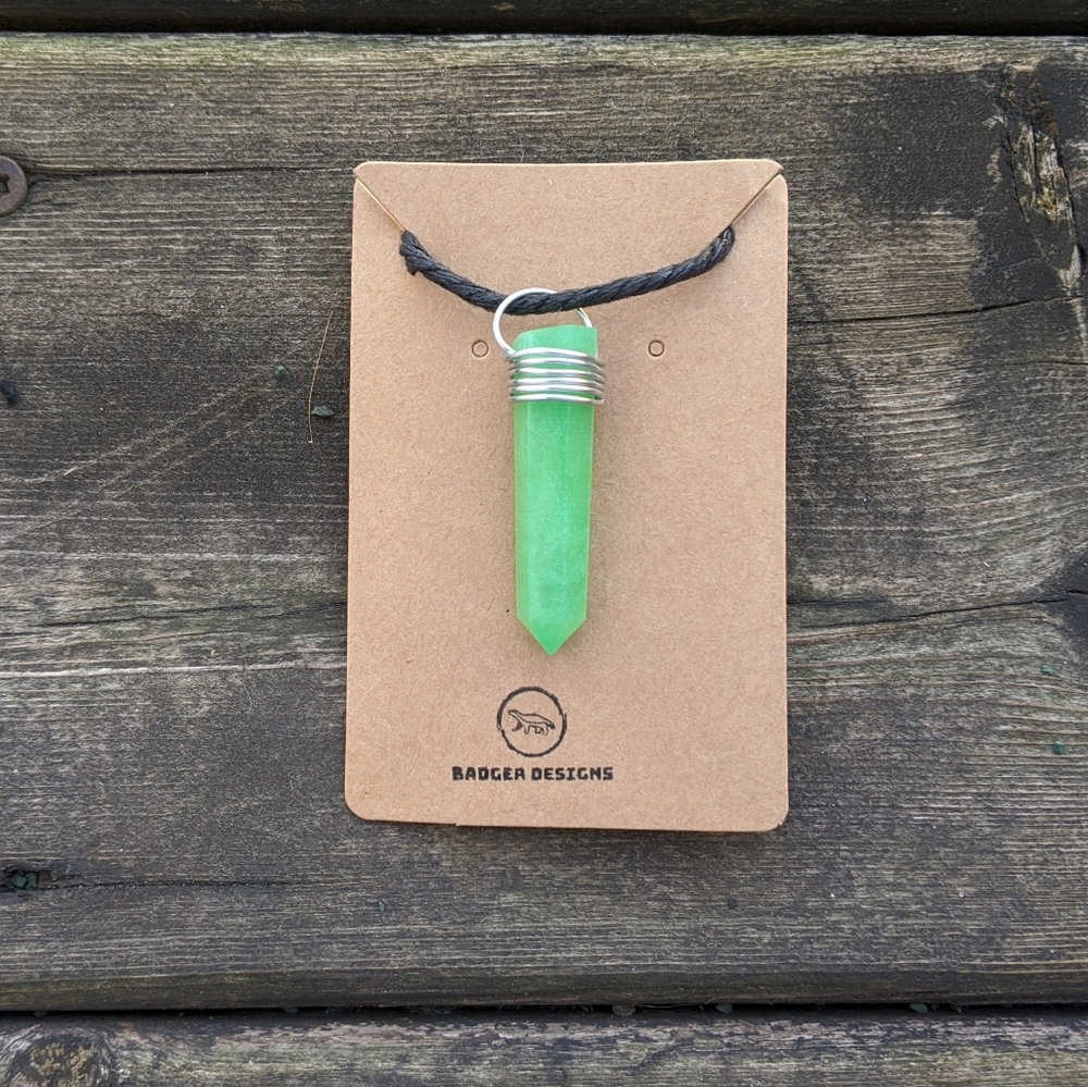 Green Crystal Chakra Healing Necklace